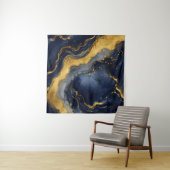 Aangepaste luxe marine goud abstracte marmeren vlo wandkleed (In Situ (horizontaal))
