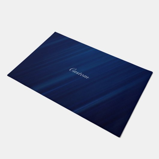 Aangepaste luxe marineblauwe abstracte deurmat (Schuin)