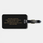 Aangepaste luxe muzikant zakelijk gouden saxofoon  bagagelabel (Achterkant horizontaal)
