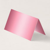 Aangepaste luxe poederroze metalen folie visitekaartje (Achterkant)