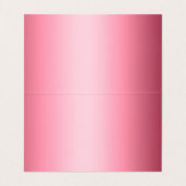 Aangepaste luxe poederroze metalen folie visitekaartje (Binnenkant ongevouwen)