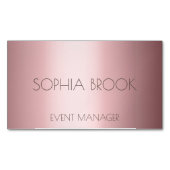 Aangepaste luxe rokerbruine metalen folie magnetisch visitekaartje (Voorkant)