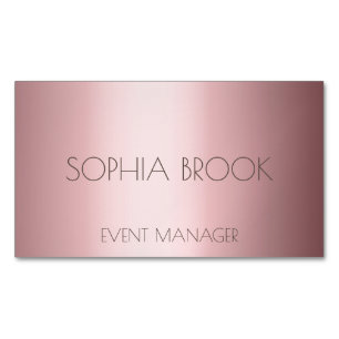 Aangepaste luxe rokerbruine metalen folie magnetisch visitekaartje