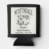 Aangepaste Luxe Scottsdale vrijgezellenfeest Blikjeskoeler (Achterkant)