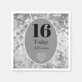 Aangepaste luxe velvet verjaardagsluiers 16e servet