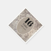 Aangepaste luxe velvet verjaardagsluiers 16e servet (Hoek)