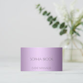 Aangepaste luxe violette metalen folie visitekaartje (Staand voorkant)