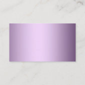 Aangepaste luxe violette metalen folie visitekaartje (Achterkant)