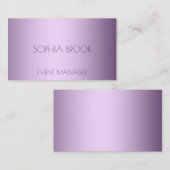 Aangepaste luxe violette metalen folie visitekaartje (Voorkant / Achterkant)