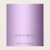 Aangepaste luxe violette metalen folie visitekaartje (Buitenkant ongevouwen)