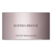 Aangepaste luxe zilverfolie magnetisch visitekaartje (Voorkant)