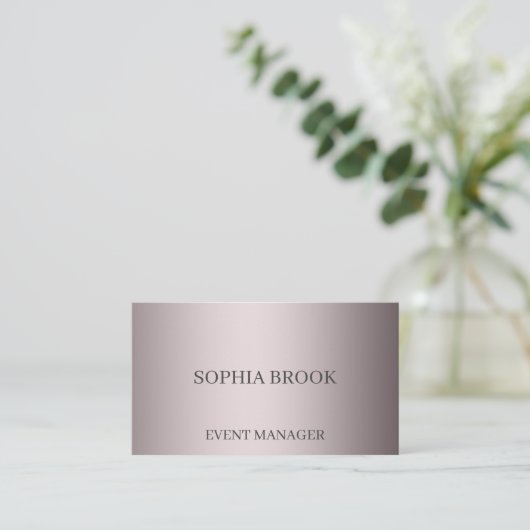 Aangepaste luxe zilverfolie visitekaartje (Staand voorkant)