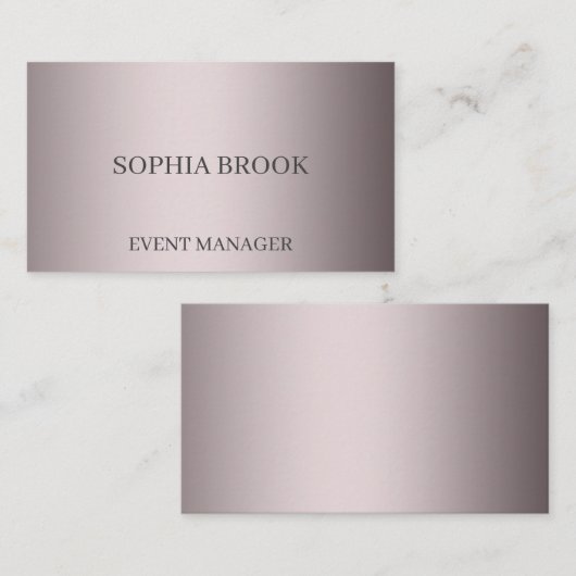 Aangepaste luxe zilverfolie visitekaartje (Voorkant / Achterkant)