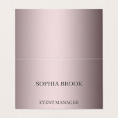 Aangepaste luxe zilverfolie visitekaartje (Buitenkant ongevouwen)