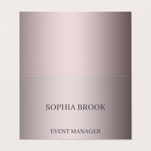 Aangepaste luxe zilverfolie visitekaartje (Buitenkant ongevouwen)