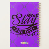 Aangepaste luxe zwarte damesplank planner (Achterkant)