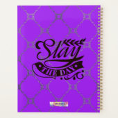 Aangepaste luxe zwarte damesplank planner (Achterkant)