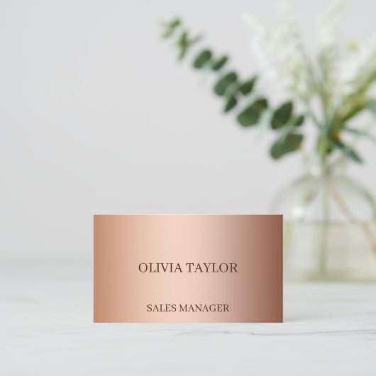 Aangepaste luxebrons metaalfolie visitekaartje (Staand voorkant)