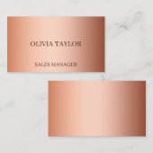 Aangepaste luxebrons metaalfolie visitekaartje (Voorkant / Achterkant)