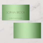 Aangepaste luxedgroene metalen folie visitekaartje (Voorkant / Achterkant)