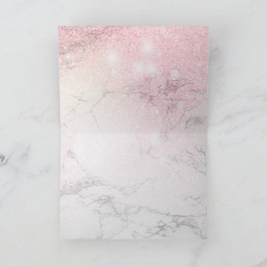 Aangepaste luxemmarmer feestdagen kaart (Binnen)