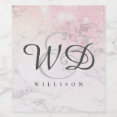 Aangepaste luxemmarmer wijn etiket (Enkel label)