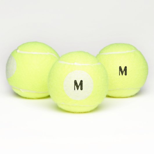 Aangepaste M Monogram Initiaal Algemene Merkloze G Tennisballen (Multi)