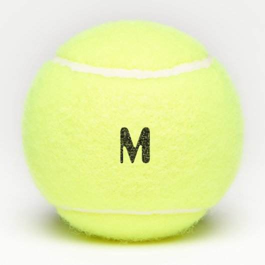 Aangepaste M Monogram Initiaal Generic Unbranded G Tennisballen (Achterkant)