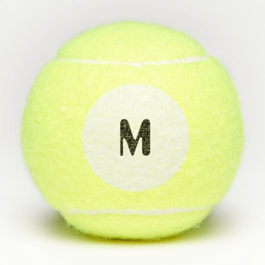 Aangepaste M Monogram Initiaal Generic Unbranded G Tennisballen (Voorkant)