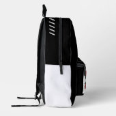 Aangepaste "M" Monogram met Rode Roos Zwart achter Bedrukte Rugzak (Links)