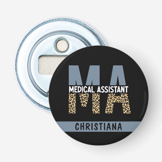 Aangepaste MA Medical Assistant-lade afdrukken Button Flesopener (Voorkant)