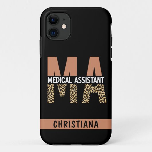 Aangepaste MA Medical Assistant-lade afdrukken Case-Mate iPhone Case (Achterkant)