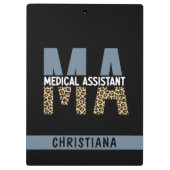 Aangepaste MA Medical Assistant-lade afdrukken Klembord (Achterkant)