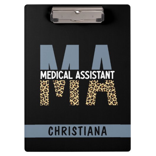 Aangepaste MA Medical Assistant-lade afdrukken Klembord (Voorkant)