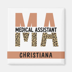 Aangepaste MA Medical Assistant-lade afdrukken Magneet