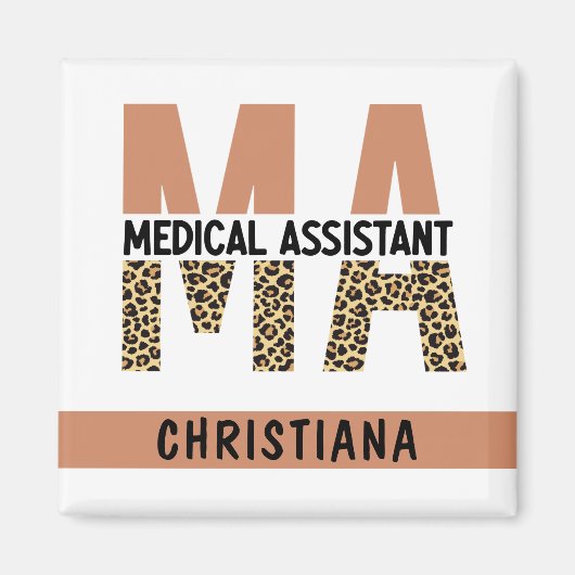 Aangepaste MA Medical Assistant-lade afdrukken Magneet (Voorkant)