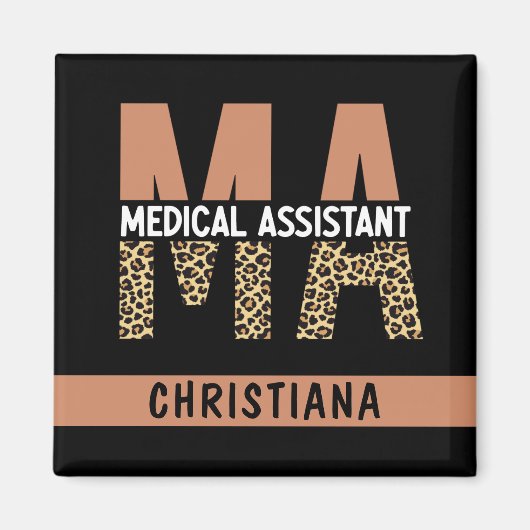 Aangepaste MA Medical Assistant-lade afdrukken Magneet (Voorkant)