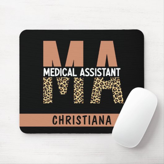 Aangepaste MA Medical Assistant-lade afdrukken Muismat (Met muis)