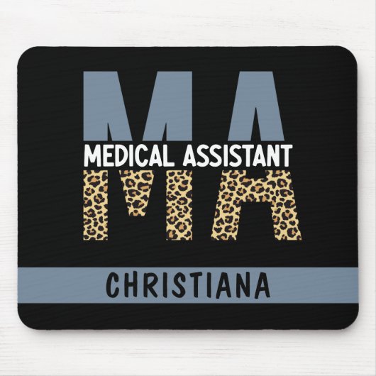 Aangepaste MA Medical Assistant-lade afdrukken Muismat (Voorkant)