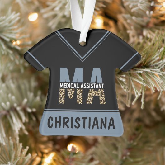 Aangepaste MA Medical Assistant-lade afdrukken Ornament (Boom)