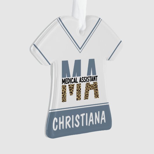 Aangepaste MA Medical Assistant-lade afdrukken Ornament (voorkant)