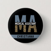 Aangepaste MA Medical Assistant-lade afdrukken Ronde Button 5,7 Cm (Voorkant)