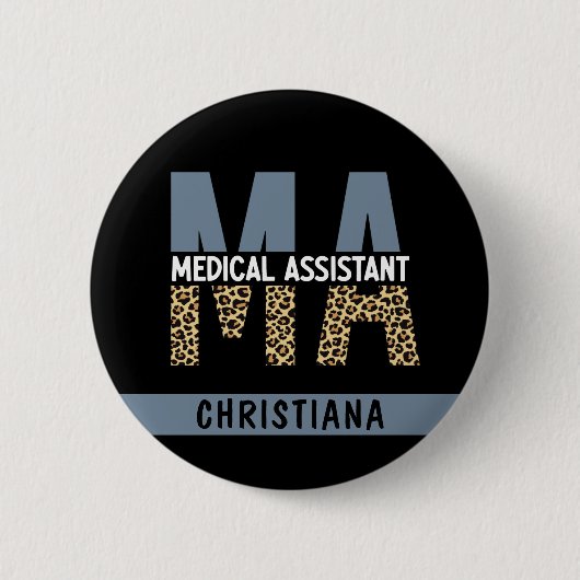 Aangepaste MA Medical Assistant-lade afdrukken Ronde Button 5,7 Cm (Voorkant)