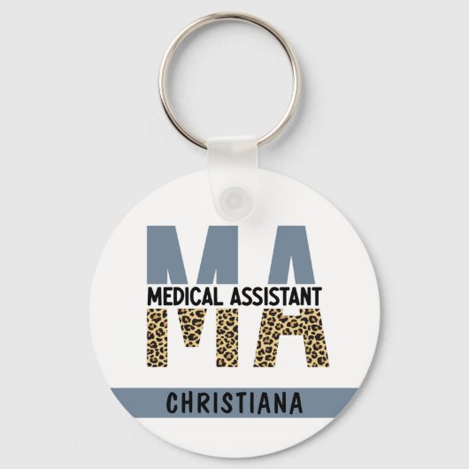 Aangepaste MA Medical Assistant-lade afdrukken Sleutelhanger (Voorkant)