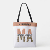 Aangepaste MA Medical Assistant-lade afdrukken Tote Bag (Achterkant)