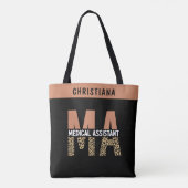 Aangepaste MA Medical Assistant-lade afdrukken Tote Bag (Achterkant)