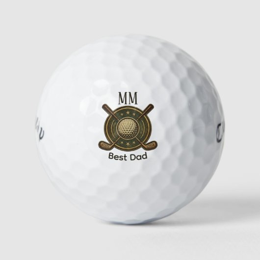 Aangepaste Maak Je Eigen Beste Vader Golf Golfballen (Voorkant)