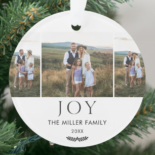 Aangepaste Maak Je Eigen Familie Fotocollage Ornament