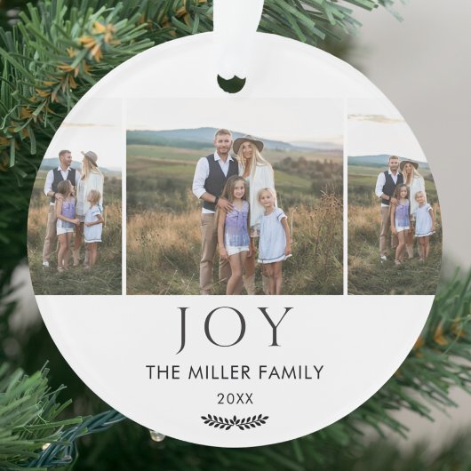 Aangepaste Maak Je Eigen Familie Fotocollage Ornament