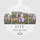 Aangepaste Maak Je Eigen Familie Fotocollage Ornament (voorkant)